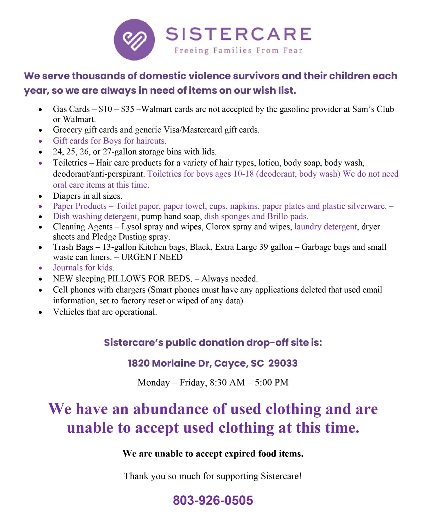 Sistercare flyer